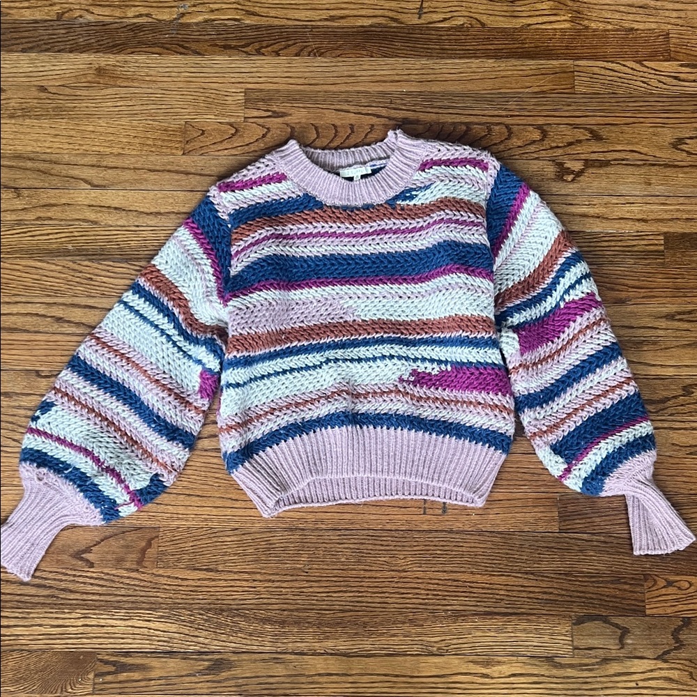 Z Supply Multicolor Knit Crew Neck Sweater